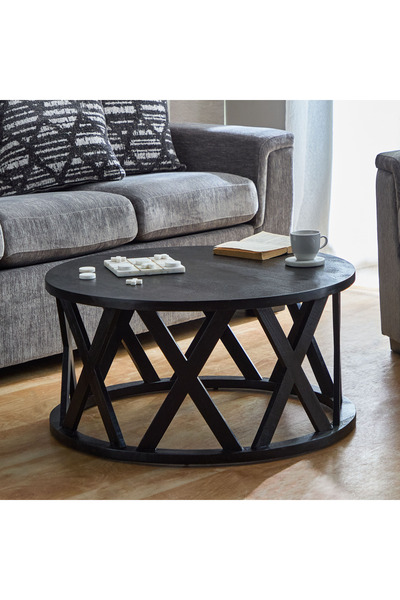 erorex Blake NXT Solid Wood Round Coffee Table