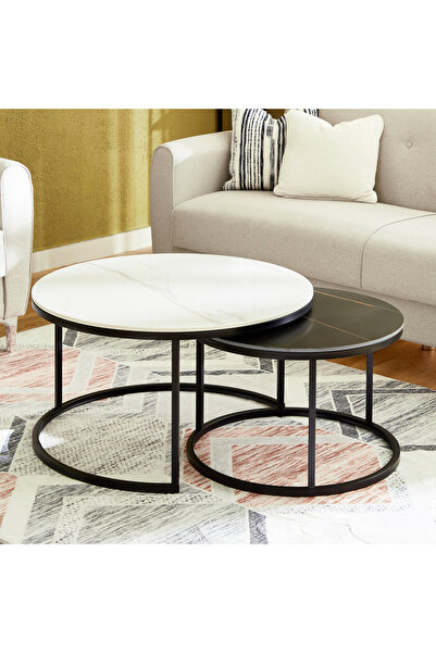 erorex Marwell Sintered Stone Coffee Table - Set of 2