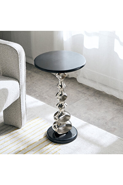 erorex Archie Genuine Marble Top Accent Table