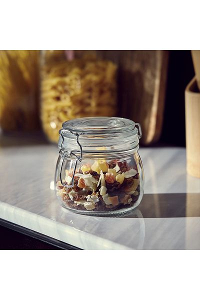 erorex Atlanta Glass Canister with Metal Clip - 450 ml