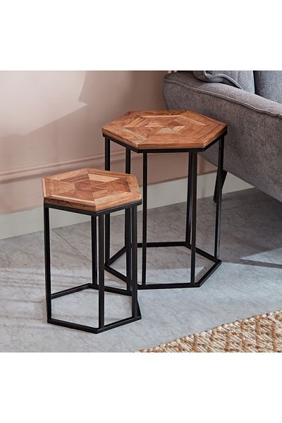 erorex Chevron Nest of Tables - Set of 2