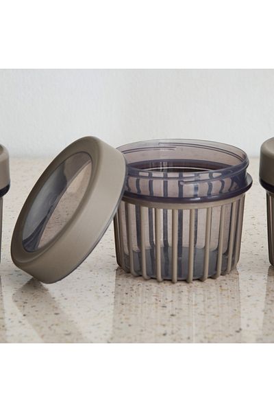 erorex Foly Life 3-Piece Linea Round Storage Box Set - 550 ml