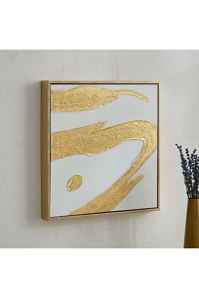erorex Nairobi Abstract Hand Painted Framed Wall Art - 42x4x42 cm