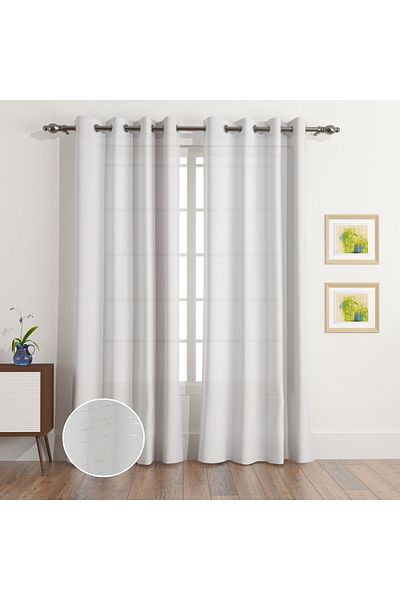 erorex Linear Sheer Curtain Pair - 140x300 cm