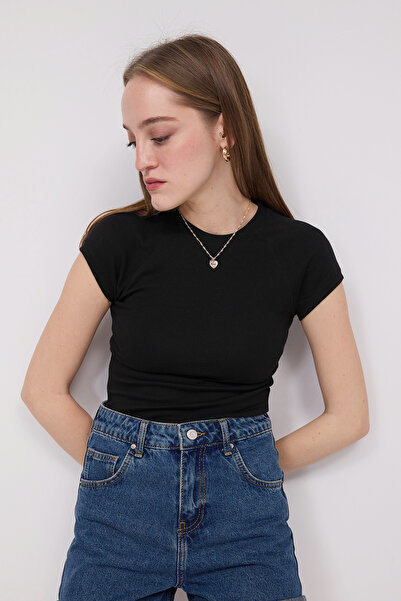 Addax Μπλουζάκι με λαιμόκοψη Modal P4283