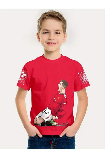PENTHİLUS 3D Soccer Ball Printed Unisex T-Shirt for Men