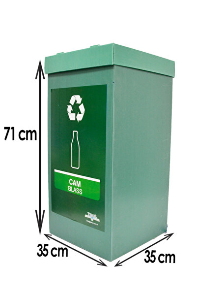 Temel Recycling bin waste bin metal and waste bin glass 2-piece set