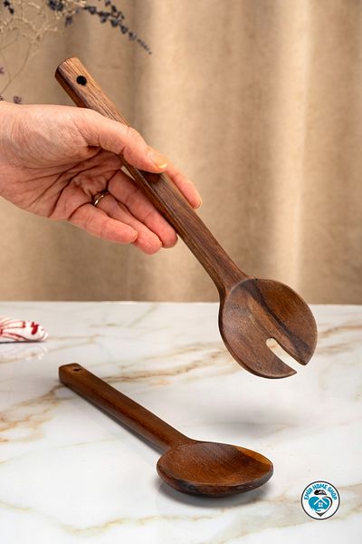 emir home shop Acacia 2-Piece Salad Serving Set