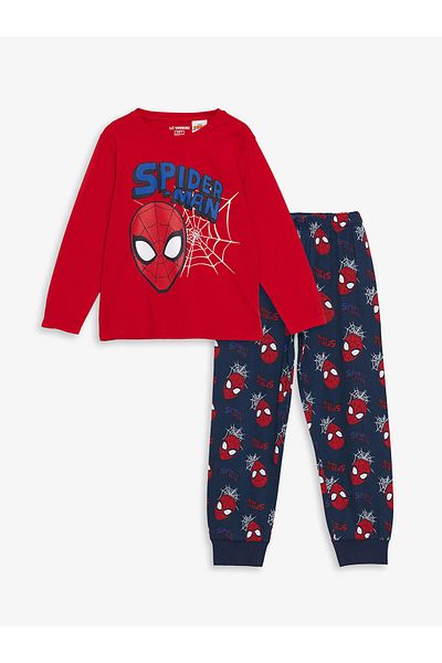 LC Waikiki Crew Neck Spider-Man Printed Boys' Pajamas Set