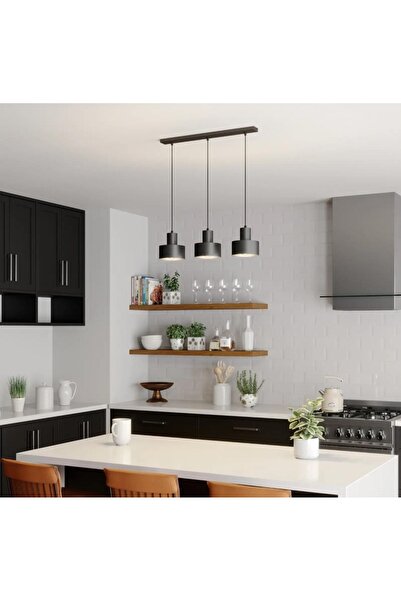 Genel Markalar retro rustik modern spor sıralı uclu sarkıt masa ustu avize 60...