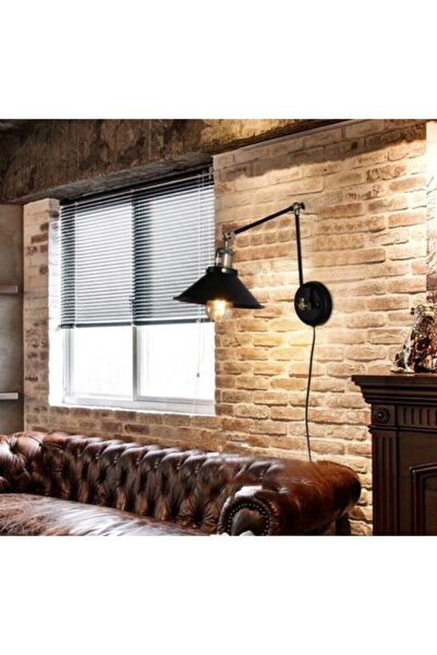 habek avize Retro Rustik Vintage Mafsalı Akrobat Aplik Kablolu Fişli Anahtarlı