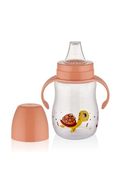 Babyjem BabyJem bottle with handle and silicone nipple Color: Orange