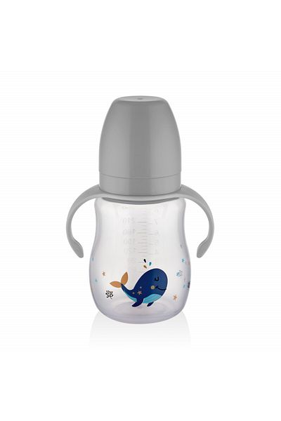 Babyjem Biberon cu toarte si tetina din silicon BabyJem Culoare: Gri
