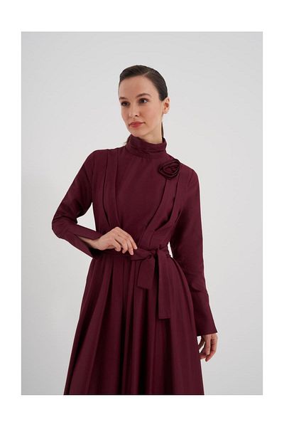 FUSHYA Rochie cu detaliu plisat pe piept