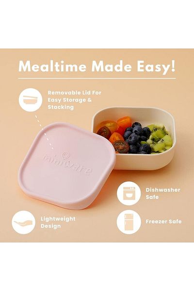 Babyjem Bol to hrana bebelusi Miniware miska na občerstvenie, vanilka/klíčová limetka