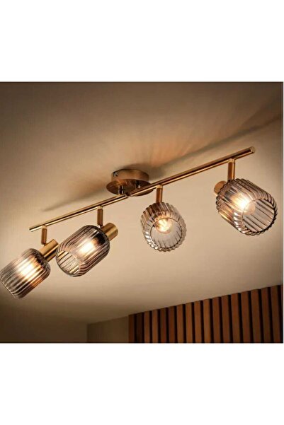 habek avize vintage hareketli bal camlı  dörtlü avize  retro rustik salon avize