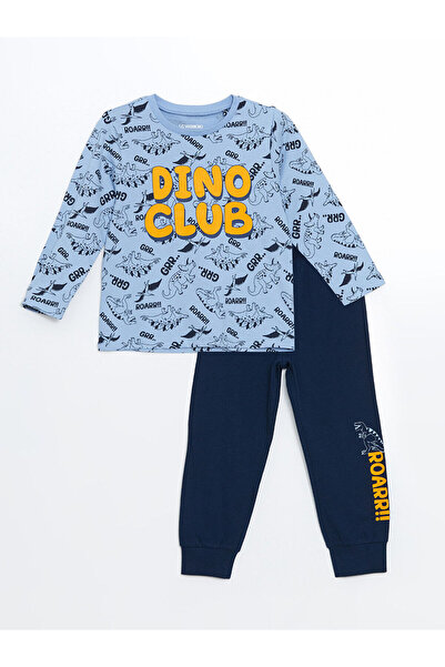 LC Waikiki Σετ πιτζάμες για αγόρια με ποδηλατικό λαιμό LCW Kids