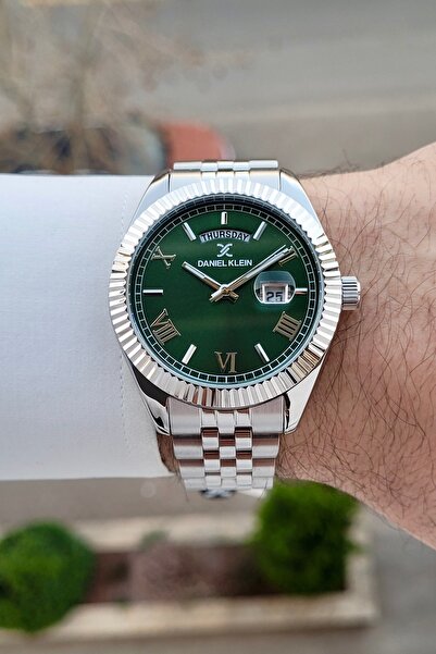 Daniel Klein Kadranı Yeşil Kordonu Metalik Renk 2 Yıl Garantili Hediye Paketl...