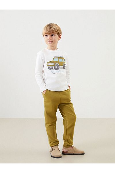 LC Waikiki Crew Neck Boys T-Shirt and Sweatpants Bottom 2-Piece