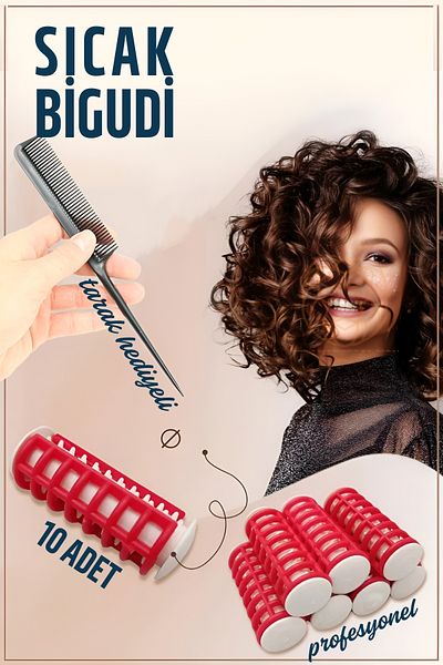 Transformacion Σετ χτένας με κλιπ Hot Curler 10 τεμαχίων 721384