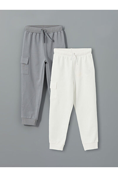 LC Waikiki Долнище за момчешки анцуг с еластична талия, комплект от 2 бр.