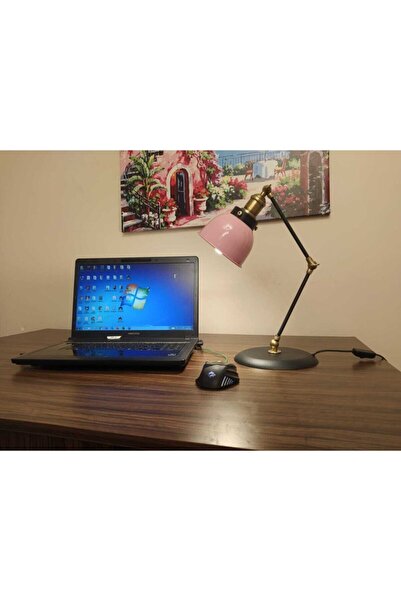 Genel Markalar Çocuk Çalışma Odası Bebek Oda Masa Lambası Pembe Başlık Akroba...