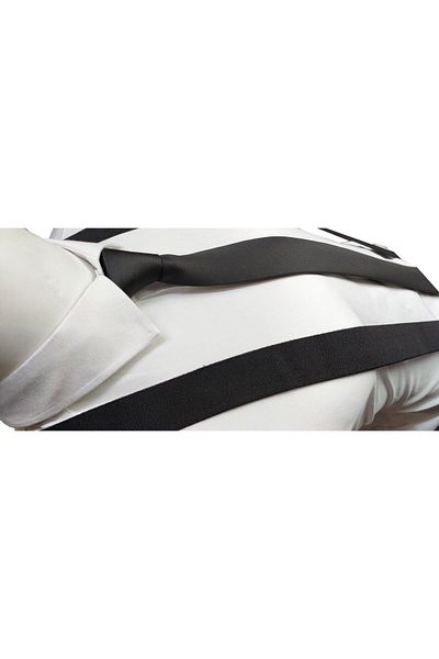 Elegante Cravatte Σετ μαύρο παντελόνι και μαντήλι γραβάτα