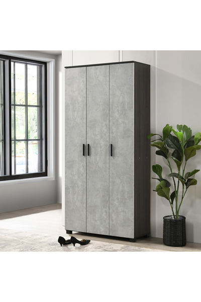 Home Box خزانة أحذية كابري ذات 3 أبواب وطول 44 زوجًا