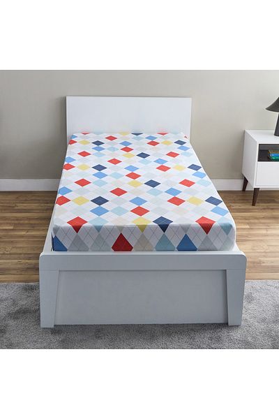 erorex Nora Plaid Microfibre Single Fitted Sheet - 90x190+25 cm