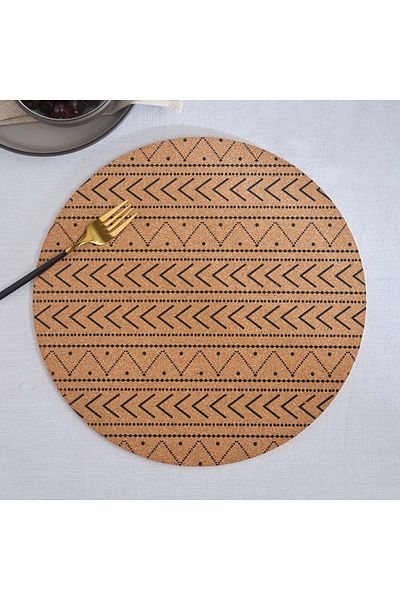 erorex Trib Printed Cork Placemat - 35 cm