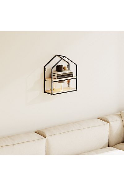 erorex Urban Pentagon 2-Tier Metal Shelf - 26x11x28.5 cm