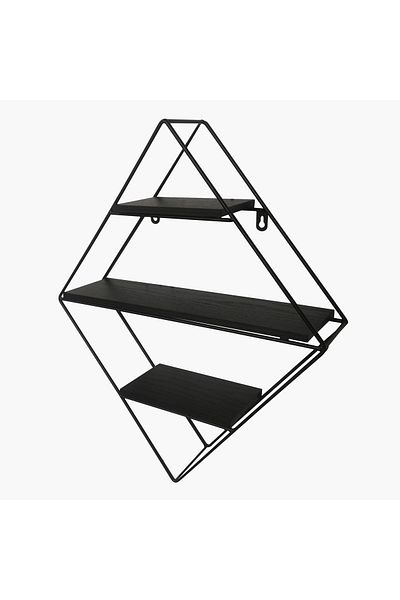 erorex Urban Diamond 3-Tier Metal Shelf - 41.5x11x50 cm