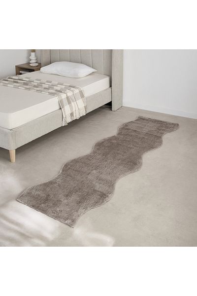 erorex Faux Rabbit Fur Shaped Rug - 70x230 cm