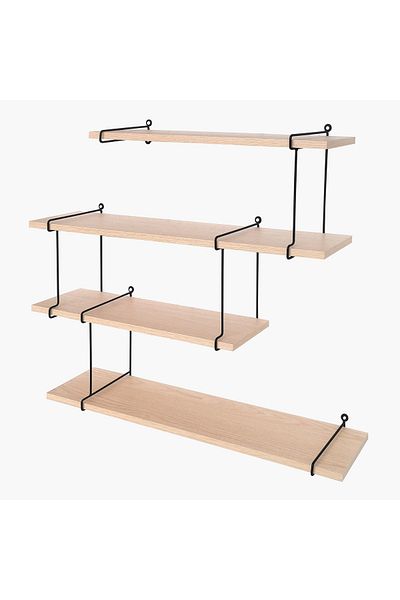 erorex Urban 4-Tier Metal Shelf - 80x17x47 cm