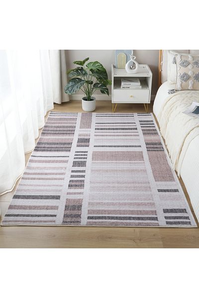 erorex Bristol Fazla Printed Plush Fur Rug - 120x170 cm