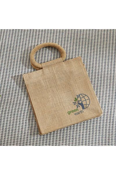 erorex Go Green Multiutility Jute Lunch Bag - 25x15x36 cm