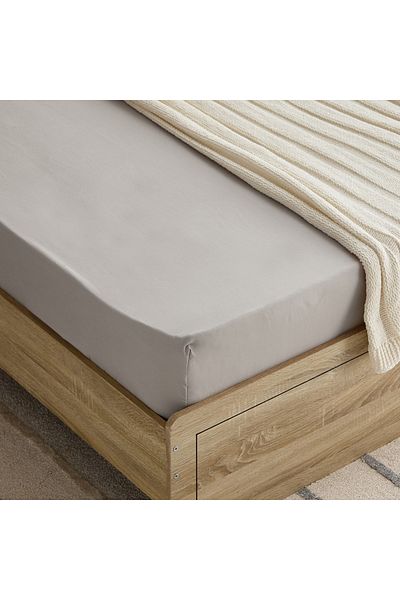 erorex Derby Solid Microfiber Single Fitted Sheet - 90x190+20 cm