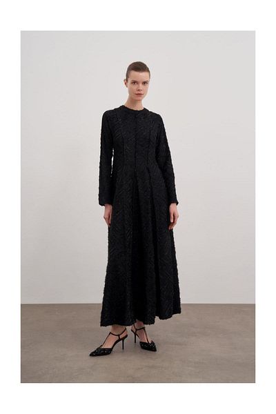 FUSHYA Rochie de seara cu sclipici cu talie