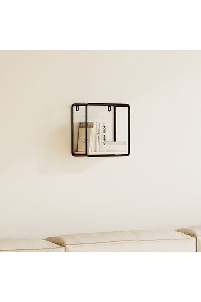 erorex Urban Square 1-Tier Metal Shelf - 20x10x20 cm