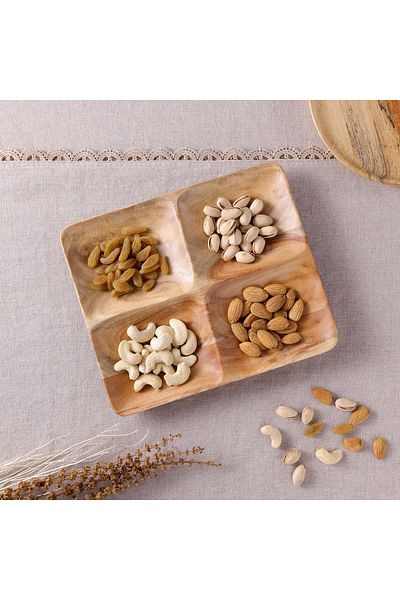 erorex طبق ألبيرو مقسم إلى 4 أقسام - 24×20.5×2.5 سم