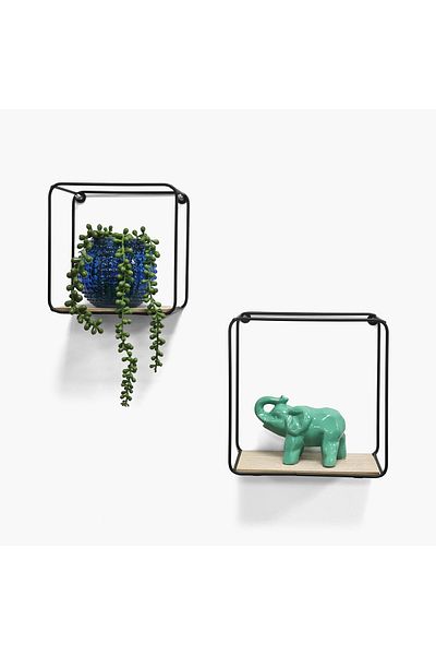 erorex Sera Square 2-Piece Wall Shelf Set