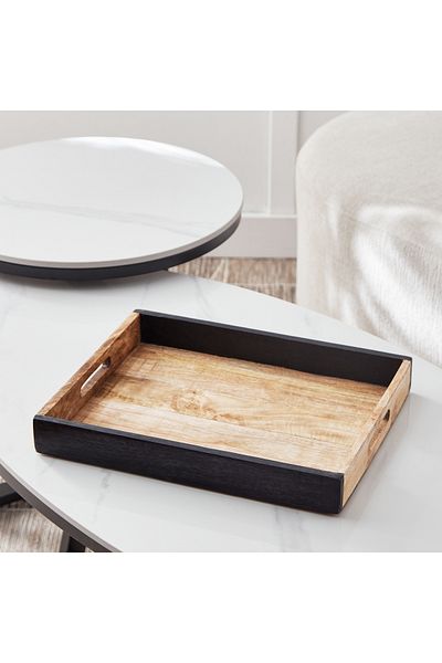 erorex Splendid Wooden Decorative Tray - 38x25x7 cm