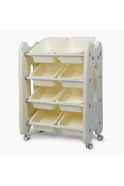 erorex Iris Kinder 4-Tier Portable Toy Organiser with 8 Boxes