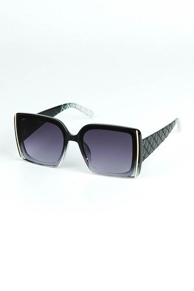Di Caprio Women's Black Uv400 Protection Rectangular Model Sunglasses