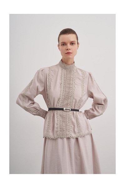 FUSHYA Double Suit with Laced Skirt