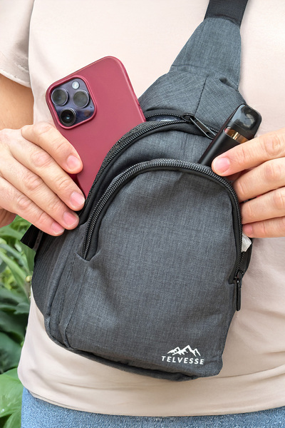 Telvesse Burgos Унисекс 3-отделение Водоустойчива чанта през рамо за ежедневн...