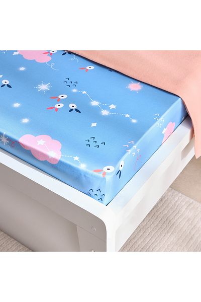 erorex Ivy Meadows Unicorn Single Microfibre Fitted Sheet - 90x200+25 cm