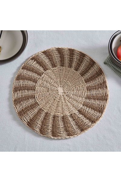 erorex Blak Round Placemat - 38 cm
