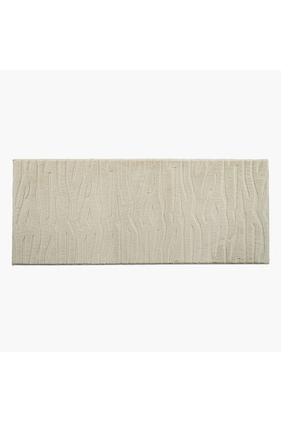 erorex Zara Reza Jacquard Rabbit Fur Rug - 60x150 cm