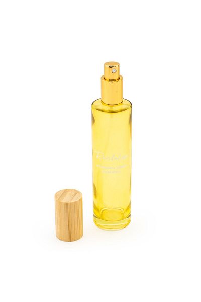 HKG -CAN DEVON SCENT 100ML ROOM SPRAY WITH BAMBOO LID 'REVITALISE' - OCHRE